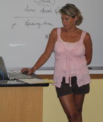 Denise Cote presenting
